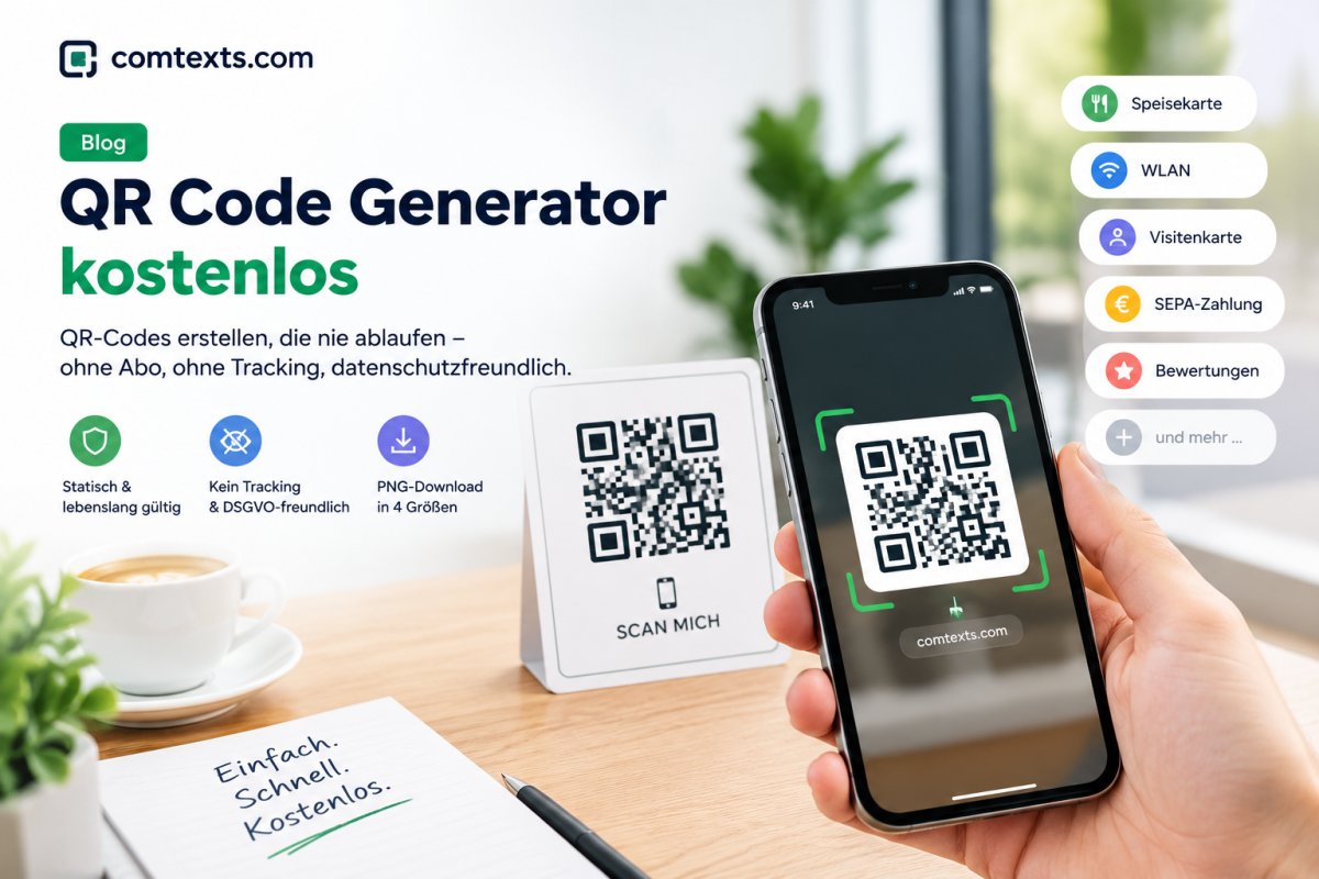 QR Code Generator kostenlos: Ohne Ablaufdatum & Abo