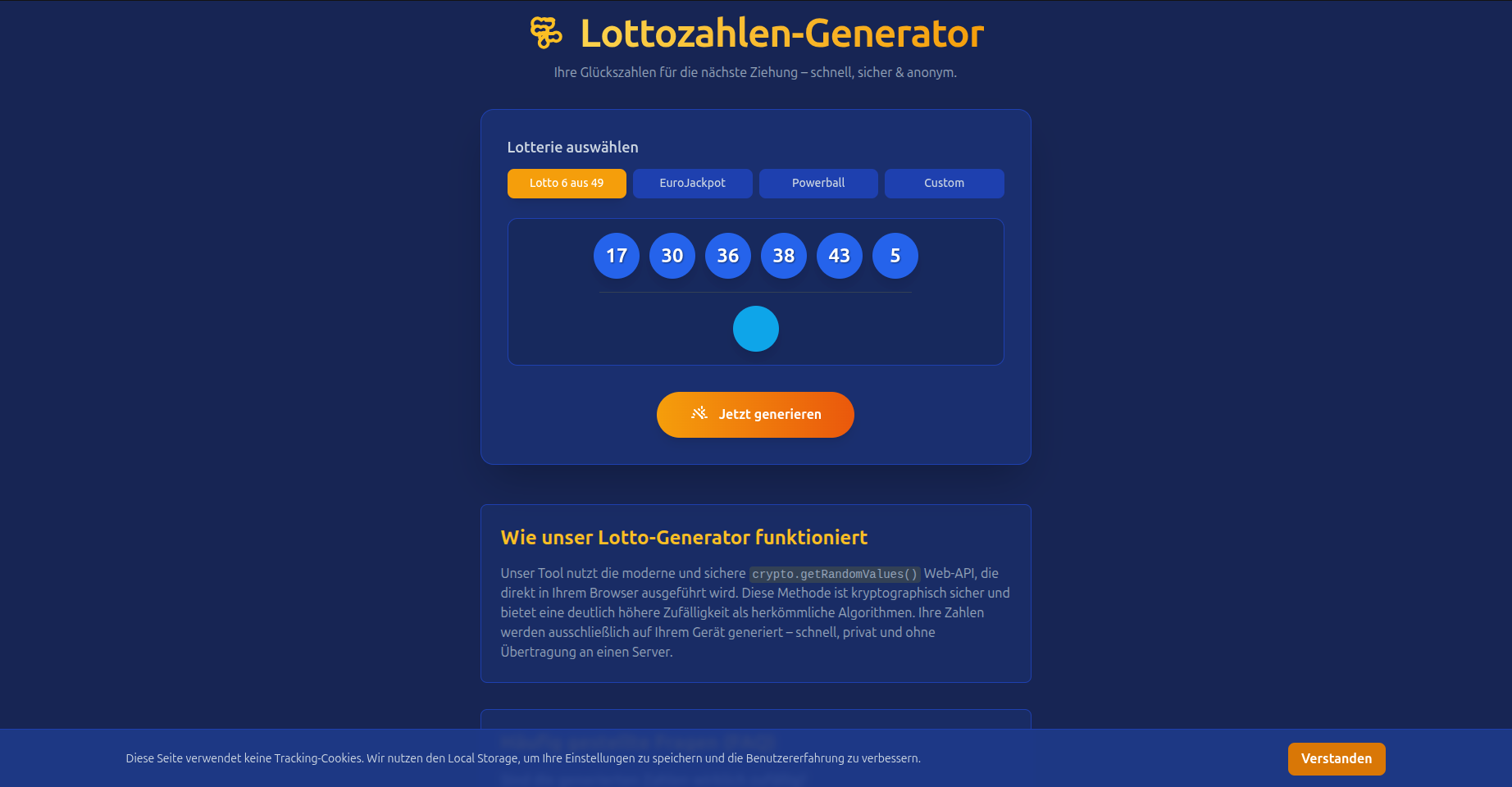 Lottozahlen Generator