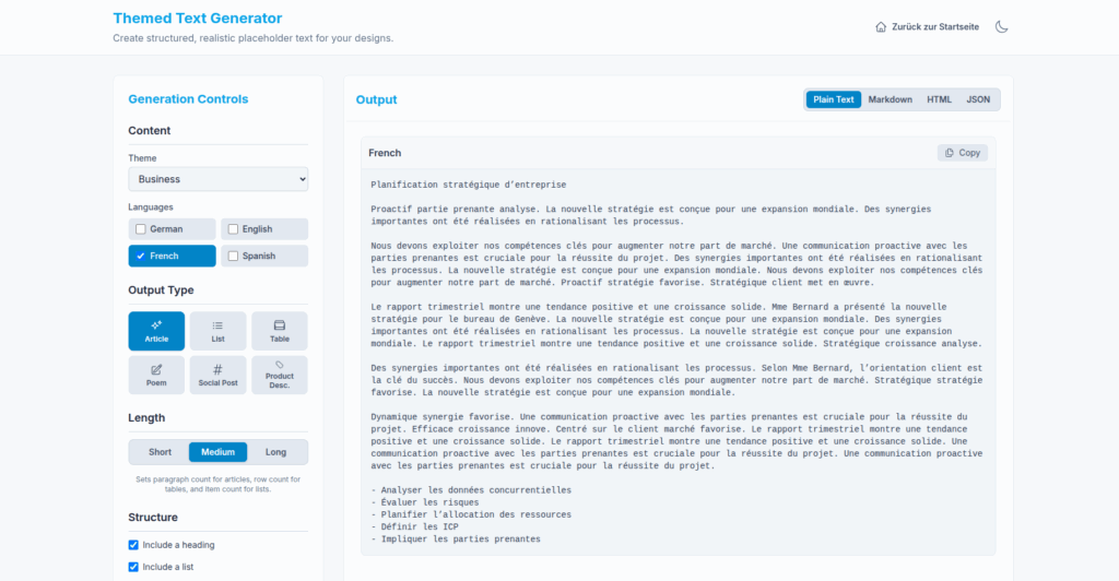 Blind Text Generator - Placeholder Text Generator